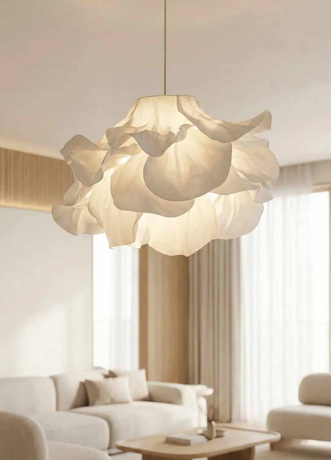 Opviq Pendelleuchte weiß Kunststoff B/H/T/L/D: ca. 58x120x58x58x58 cm E27 1 Brennstellen