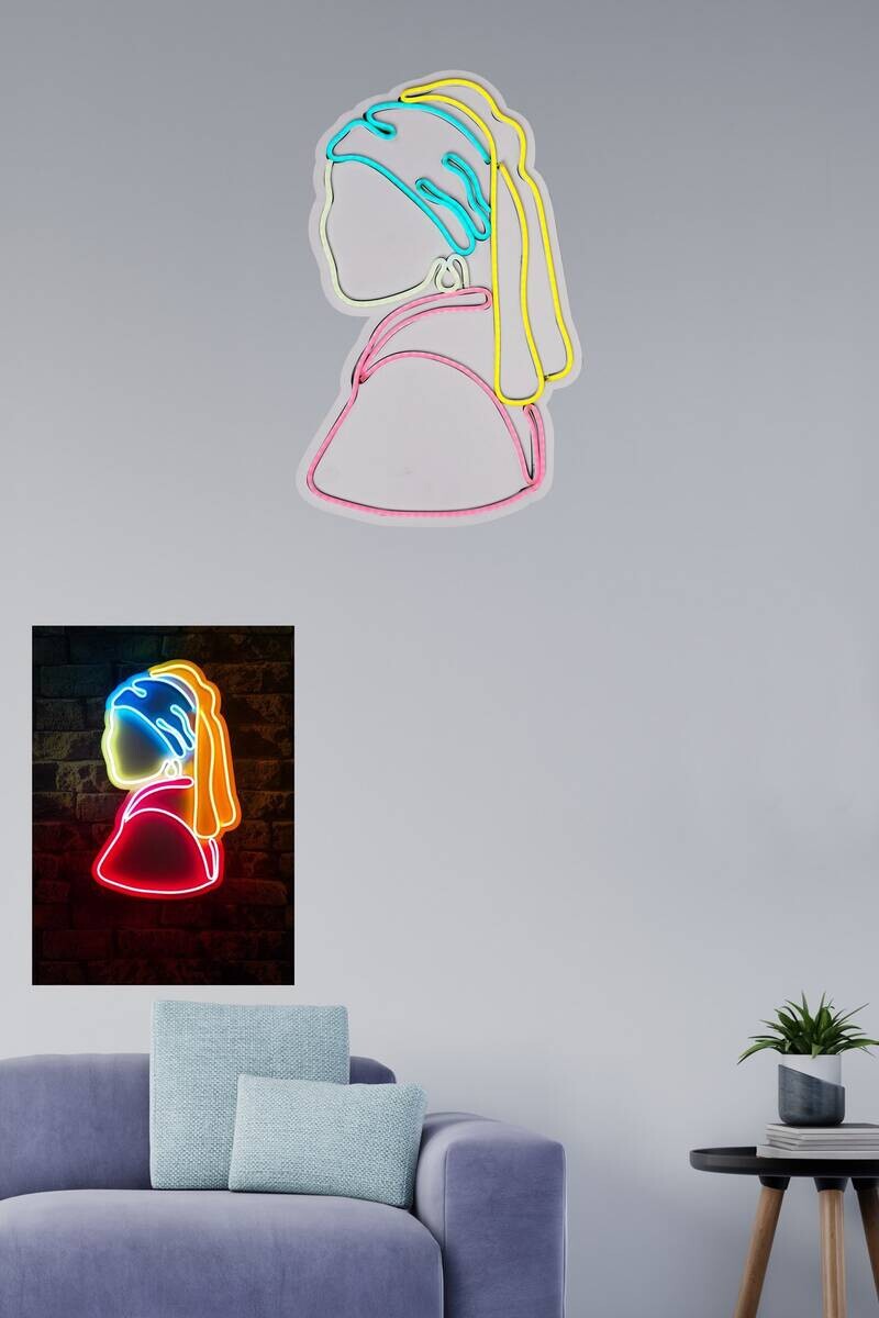 Opviq LED-Wandleuchte mehrfarbig PVC B/H/T/L: ca. 25x47x2x25 cm