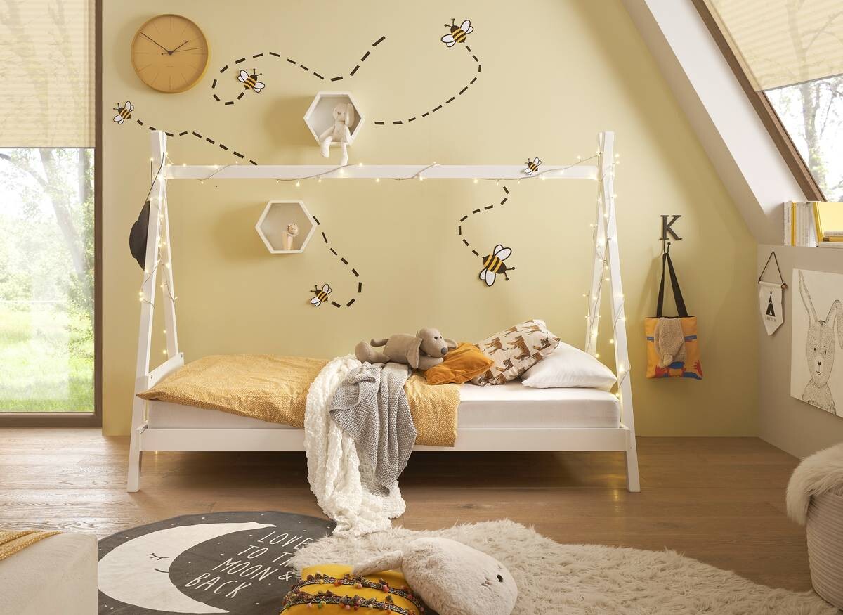 Bett Sora weiß Liegefläche B/L: ca. 90x200 cm