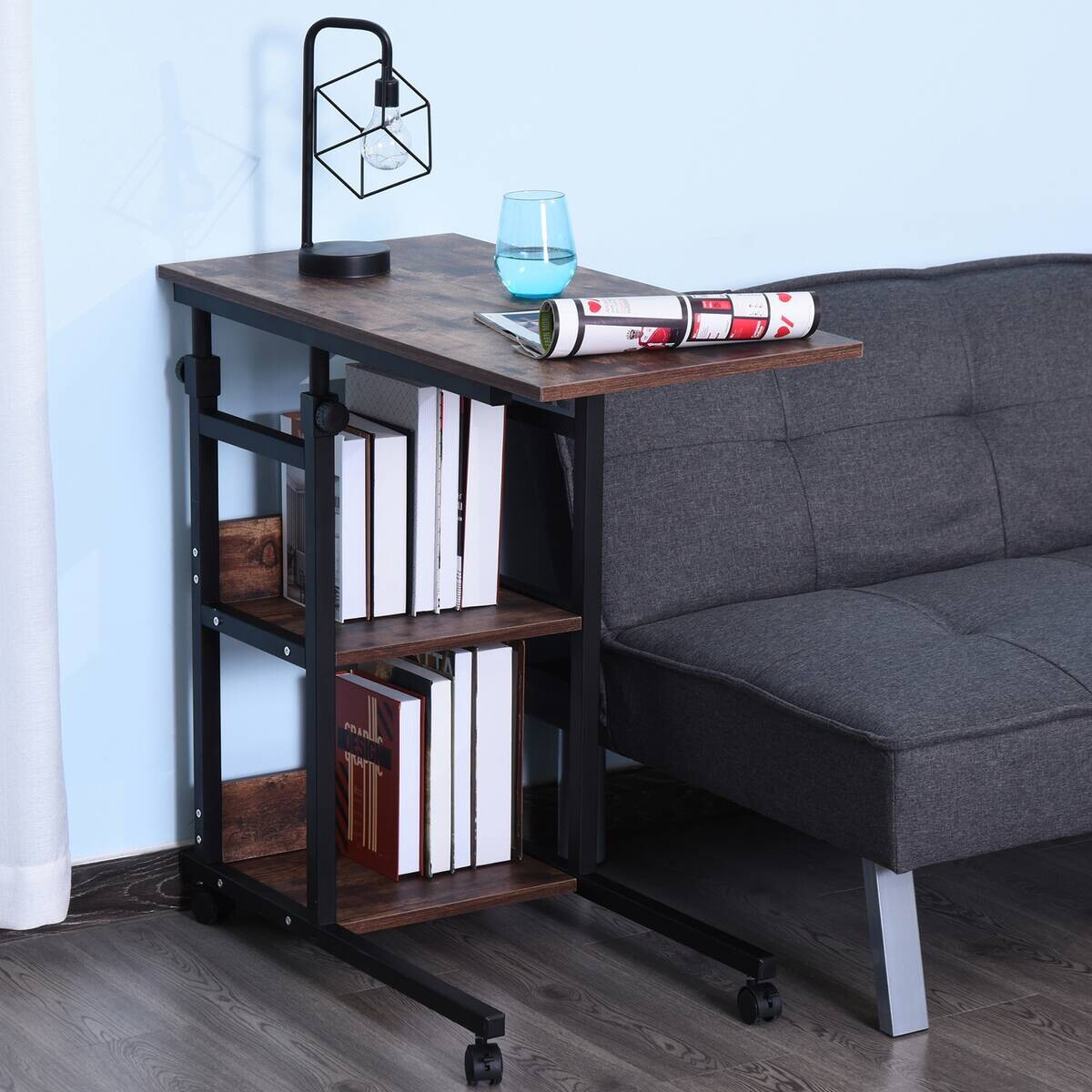 Beistelltisch braun dunkel Nachbildung B/H/T: ca. 80x72x40 cm