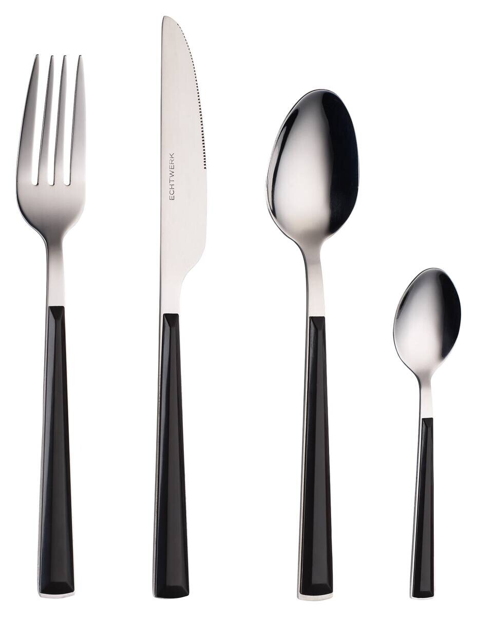 ECHTWERK Besteckset Basic schwarz Edelstahl 16 tlg.