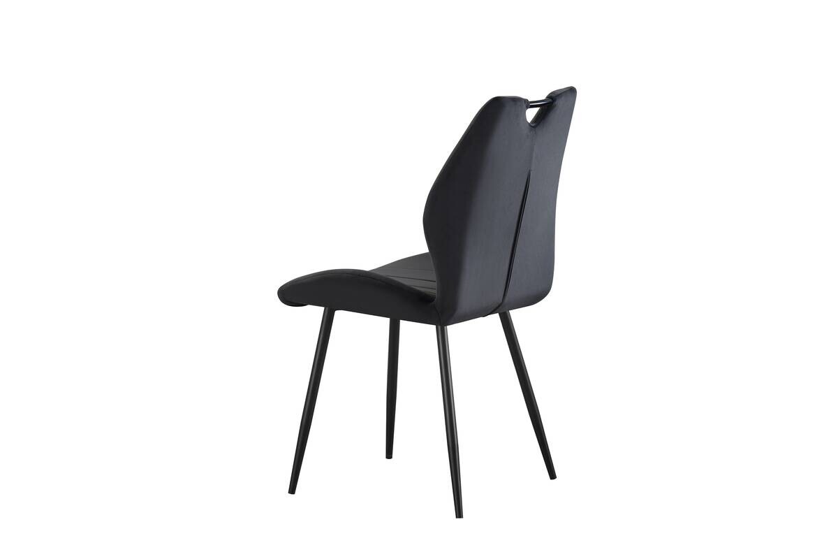 Stuhl CHRISTIN, 2er Set anthrazit Samt B/H/T: ca. 52x75x58 cm