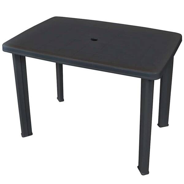 vidaXL Gartentisch anthrazit Kunststoff B/H/L: ca. 68x72x101 cm