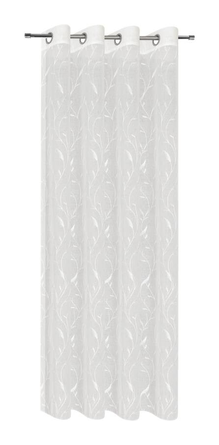 Happy Home Ösenvorhang Blümchen weiß B/L: ca. 140x245 cm