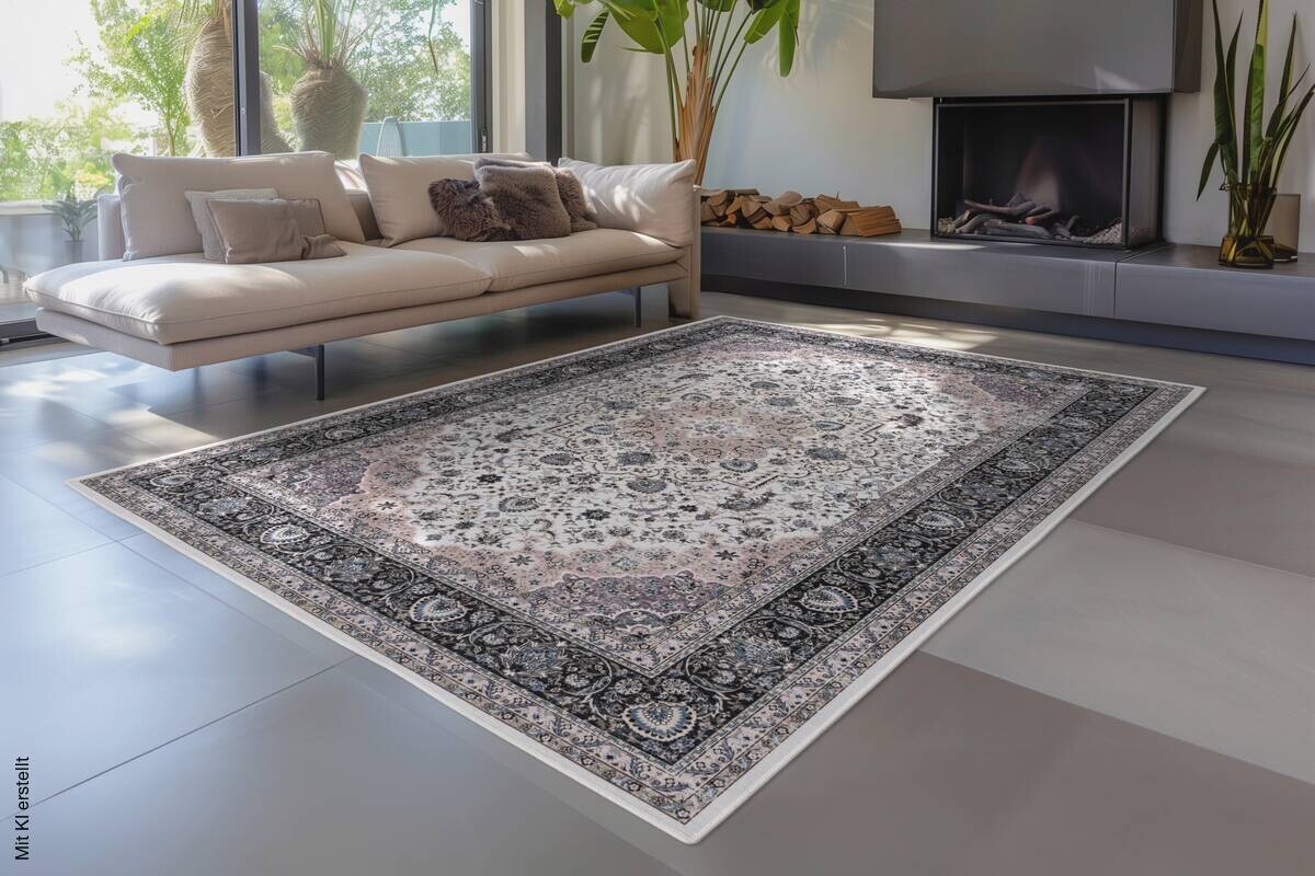 Kayoom Teppich Rocks 425 elfenbein B/L: ca. 120x170 cm