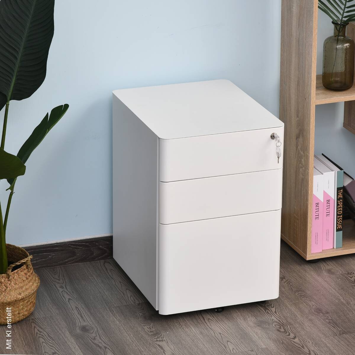 Rollcontainer 924-006WT weiß B/H/T: ca. 39x59x48 cm