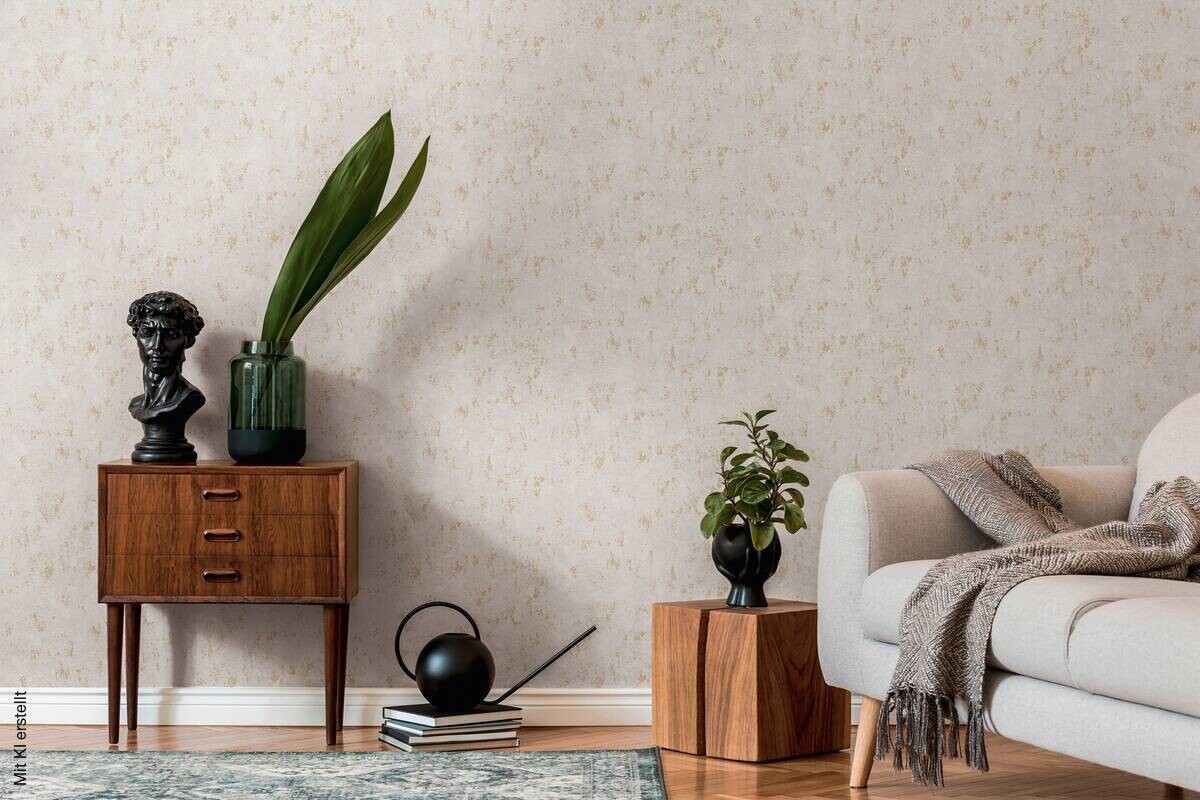 A.S.Creation Vliestapete gold grau B/H/D: ca. 53x1005x9 cm