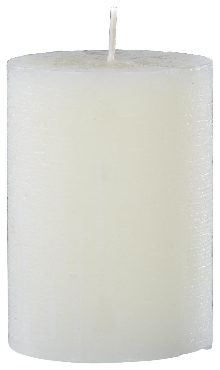 Rustic-Kerze beige B/H/L: ca. 6,8x10x6,8 cm