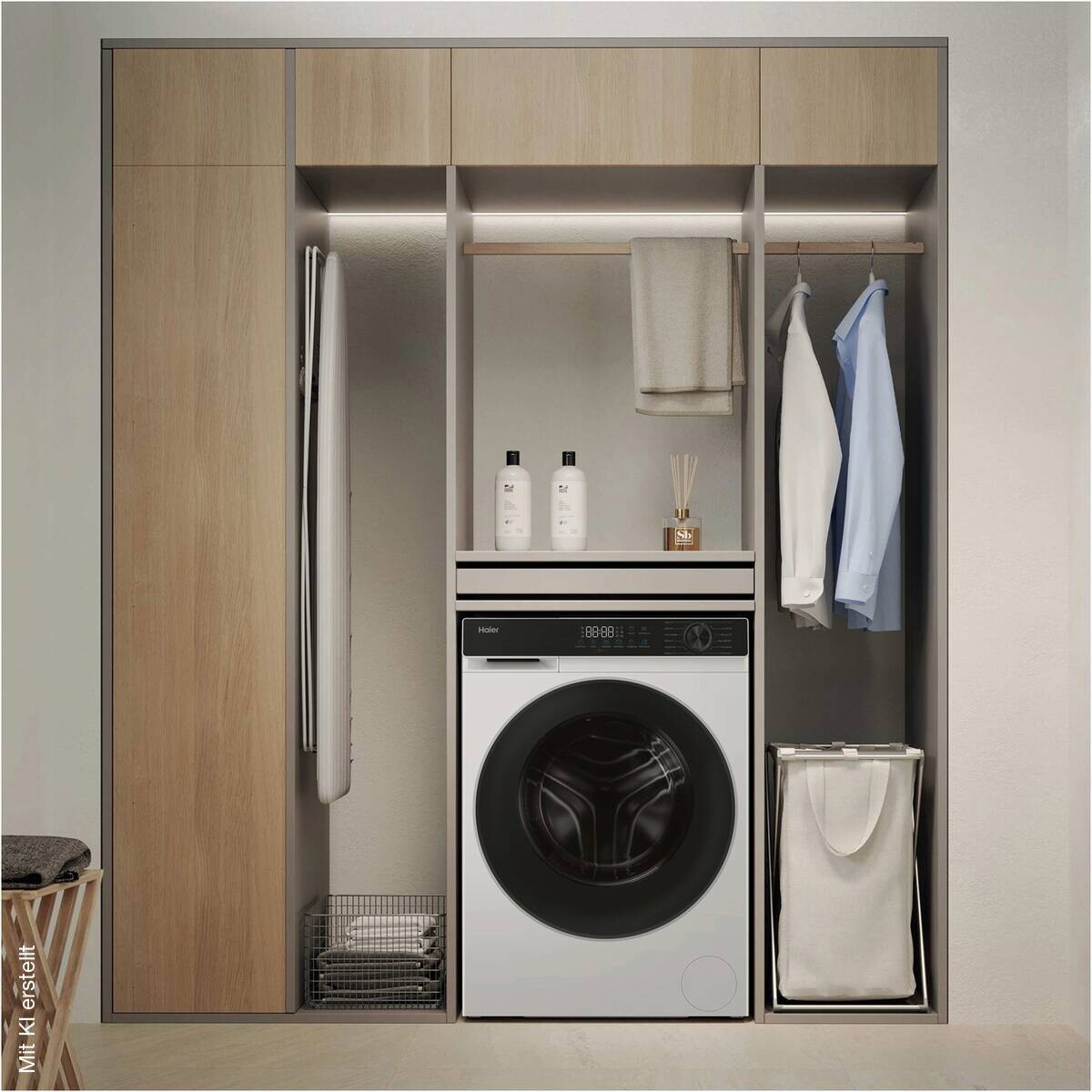 Haier Waschmaschine HW70-BP14637T EEK: A Spektrum: A bis G 7kg 1400U/min silber B/H/T: ca. 59,5x85x46,8 cm