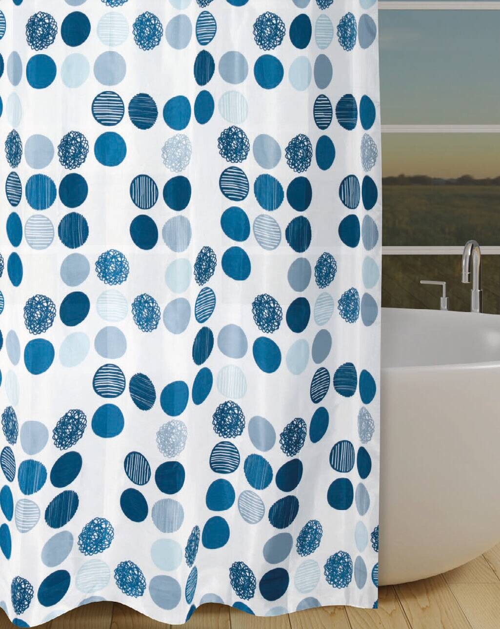 Acus Duschvorhang Round Polyester B/L: ca. 180x200 cm