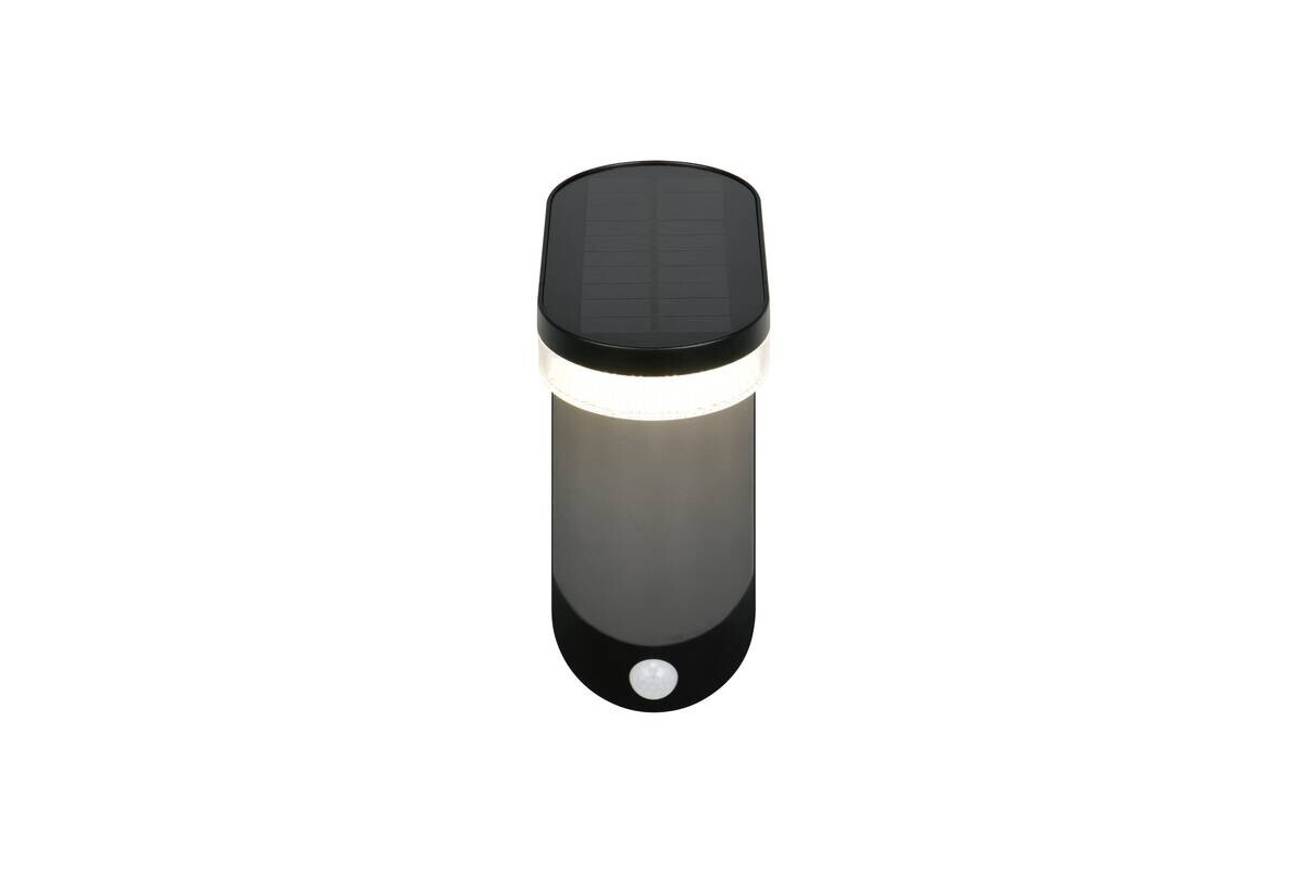 Solar-Außenwandleuchte schwarz B/H/T: ca. 9,8x25,9x2,5 cm