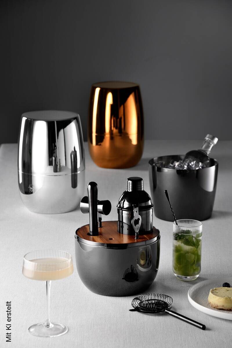 MASTERPRO Cocktail-Set THE DROP schwarz Edelstahl