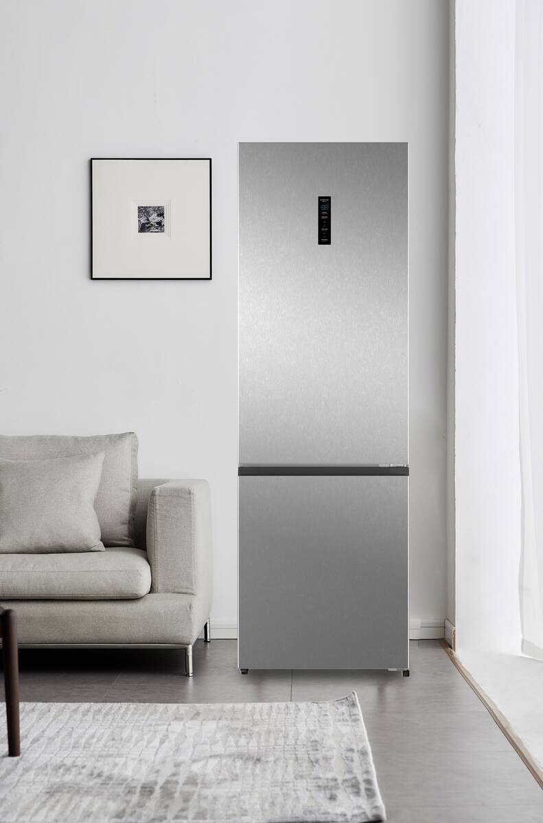 POCOline Kühl-/Gefrierkombination KGK186-405DIXNFD Inox B/H/T: ca. 59,5x185,5x67 cm