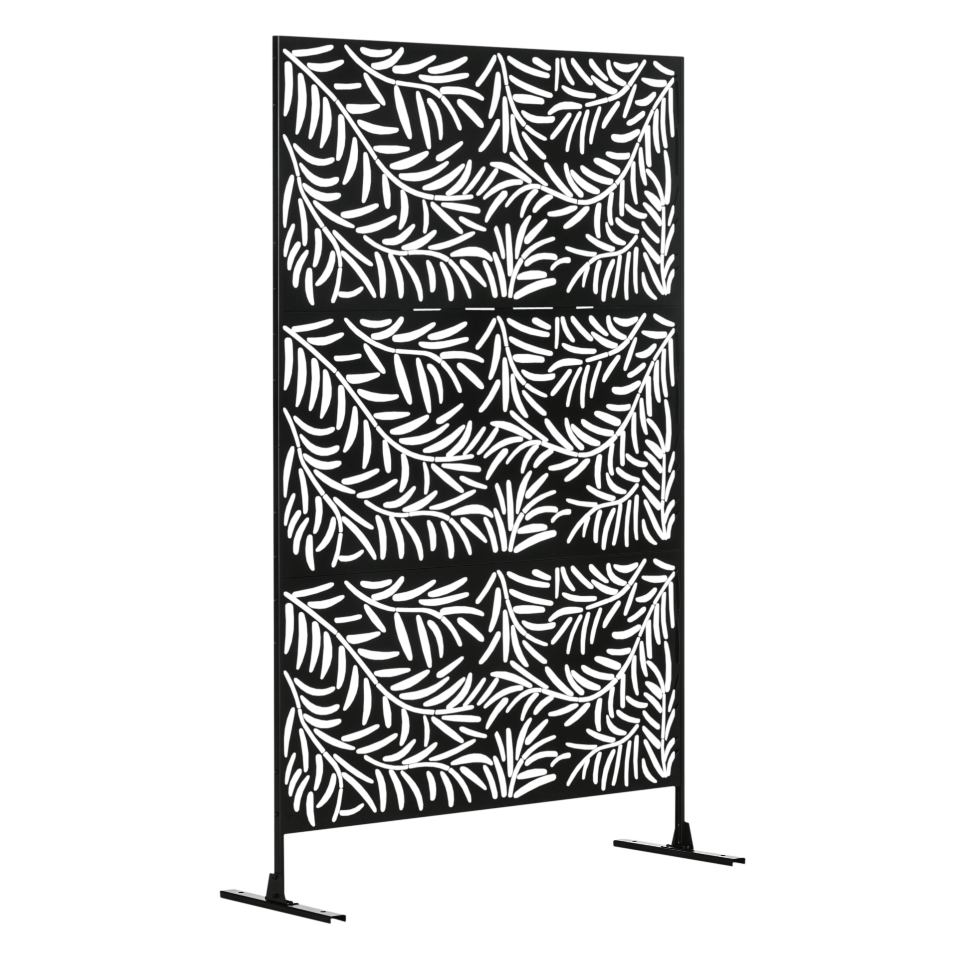 Outsunny Paravent mit Stahlrahmen