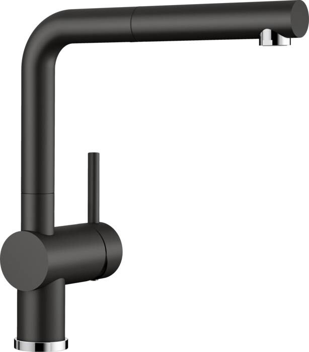 BLANCO Armatur Linus-S HD,526148 schwarz Silgranit B/H/T: ca. 9,9x28,4x21,9 cm