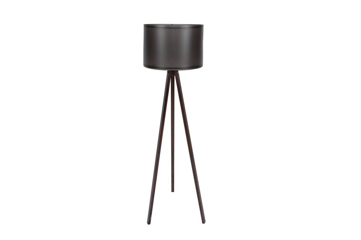 Opviq Stehlampe schwarz nussbaum MDF Polypropylen B/H/L: ca. 38x145x38 cm E27 1 Brennstellen
