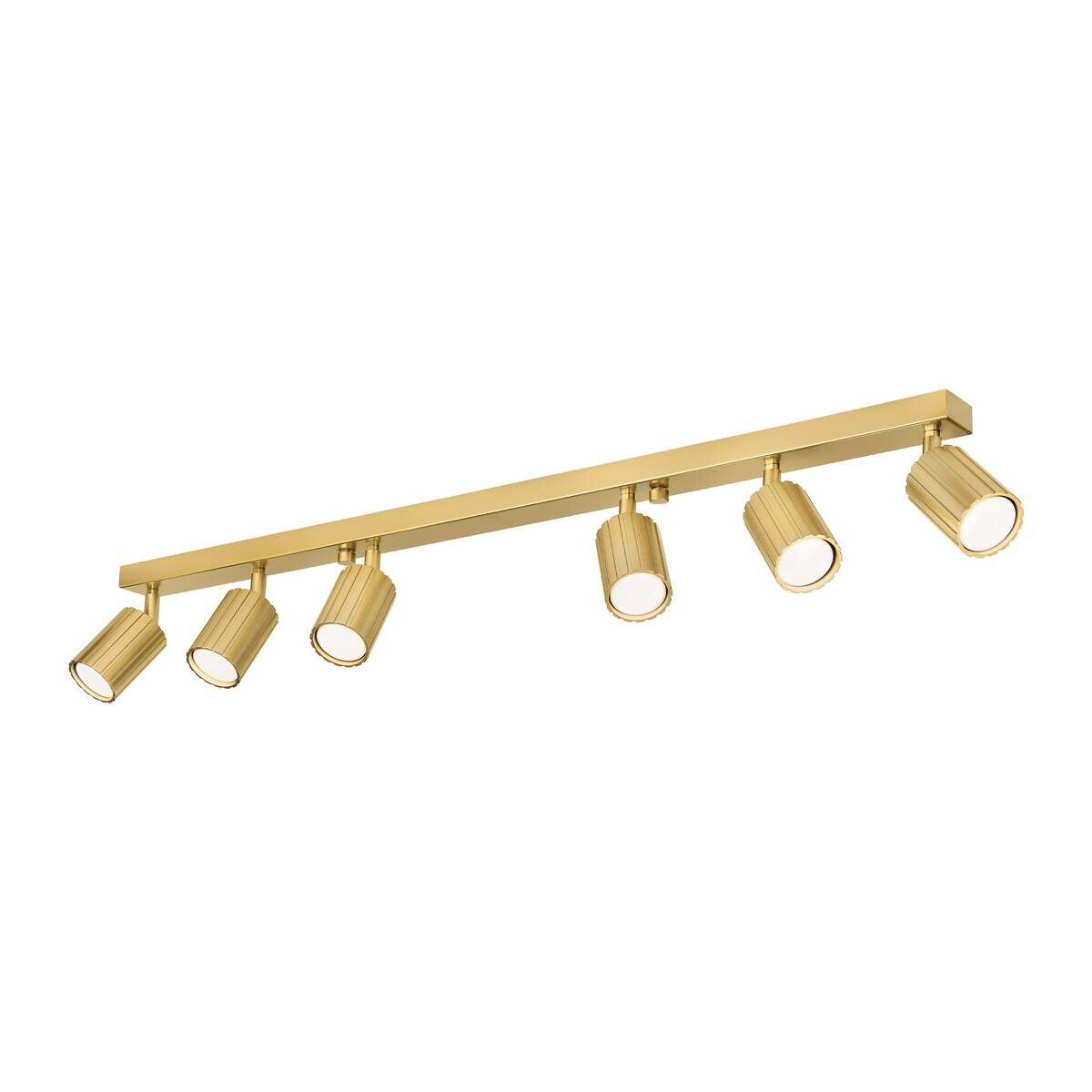 Lamkur Strahler Prisma gold Stahl B/H/L: ca. 6,5x16,5x117 cm 6 Brennstellen