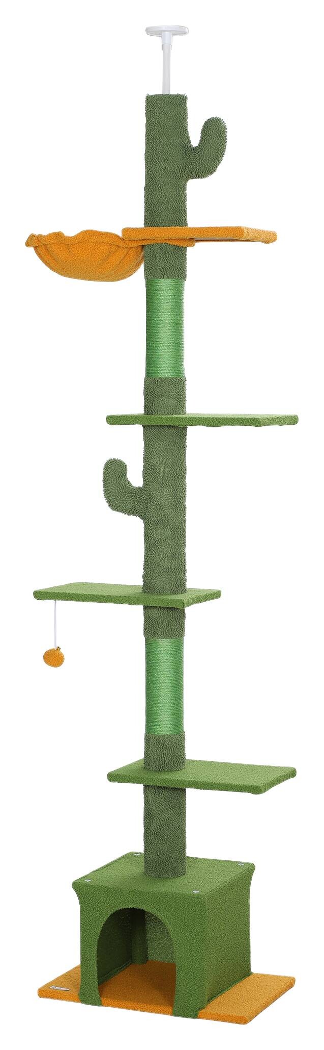 PawHut Katzenbaum grün Polyester B/H/L: ca. 34x275x55 cm