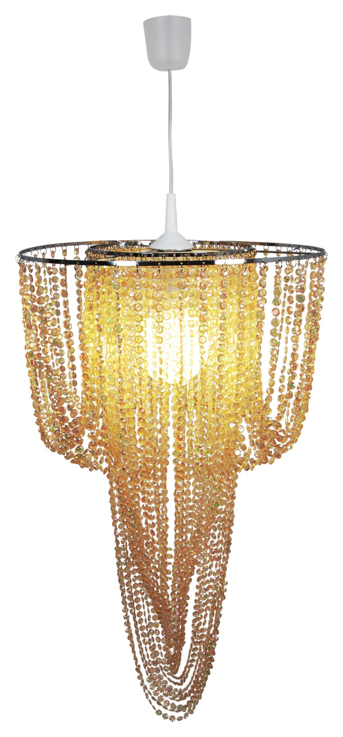 Näve Leuchten Pendelleuchte 6032211 beige Kunststoff Metall B/H/T: ca. 40x67x40 cm E27 1 Brennstellen