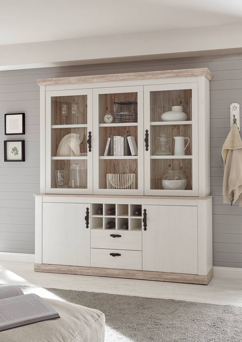 Buffet Florenz weiß Pinie B/H/T: ca. 184x205x44 cm