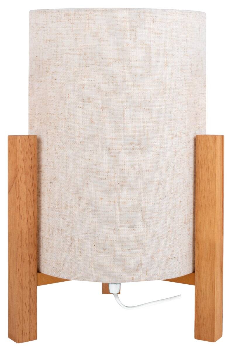 Näve Leuchten Tischleuchte 3193827 natur Textil B/H/T: ca. 22x32x22 cm E27 1 Brennstellen