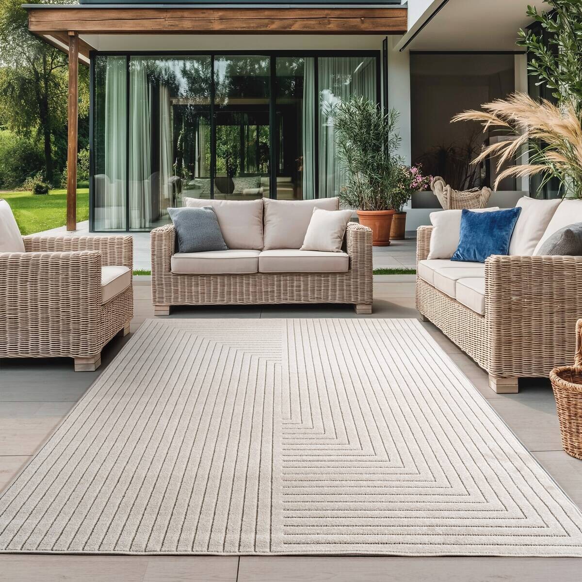 Ayyildiz In-/Outdoor-Teppich NOVA creme B/L: ca. 200x290 cm