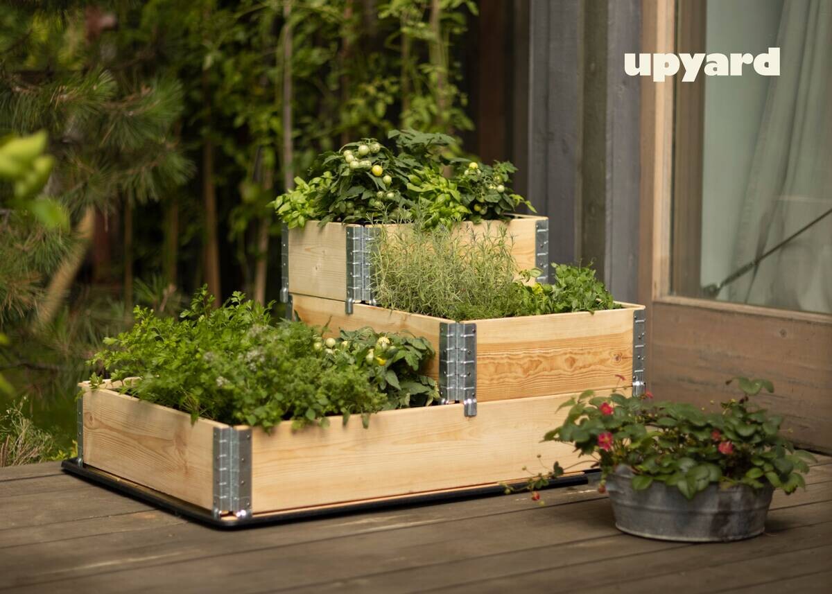 UPYARD Stufenbeet INDUSTRIAL natur Holz