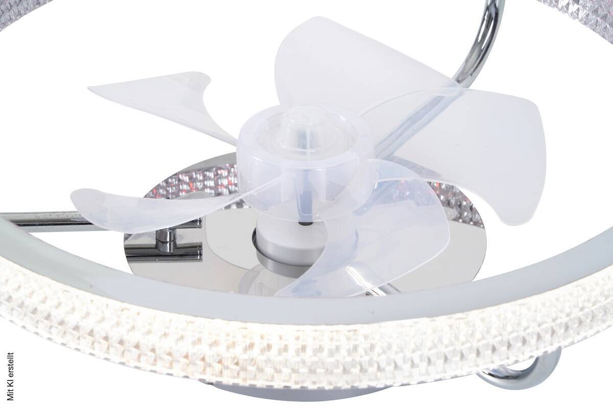 POCOline LED-Deckenventialor Eliana silber H/D: ca. 16x50 cm