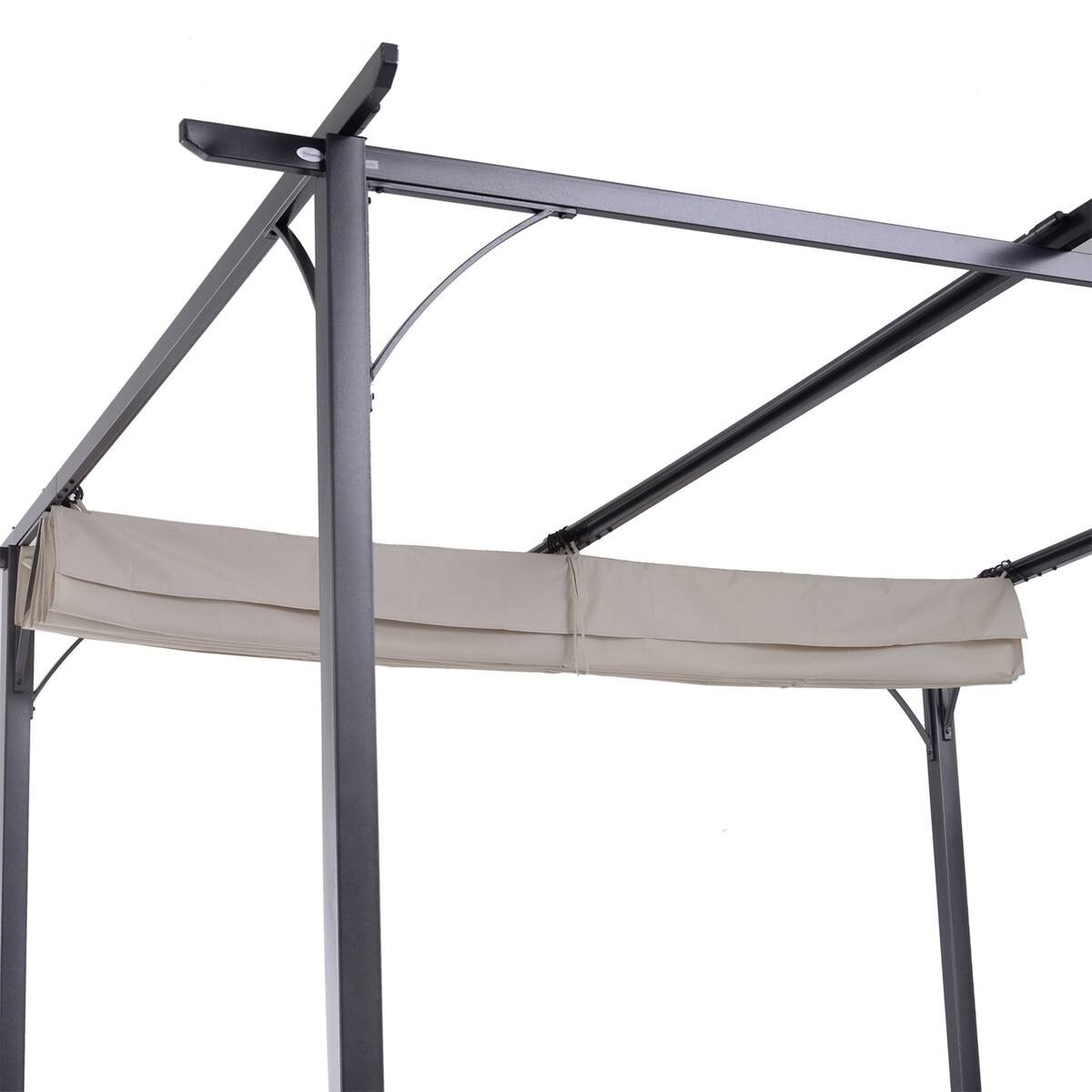 Outsunny Pergola schwarz Metall B/H/L: ca. 300x230x300 cm