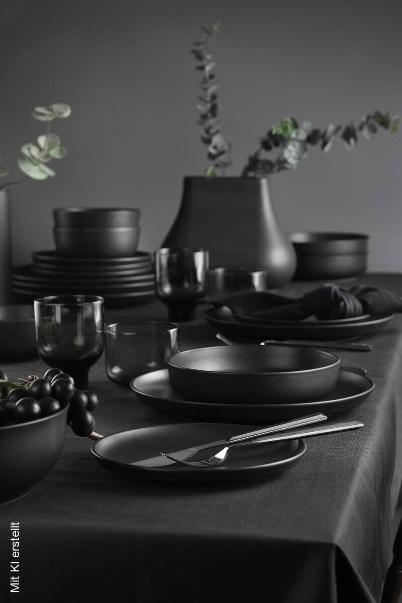 Hermia Concept Kombiservice schwarz Porzellan 18 tlg.