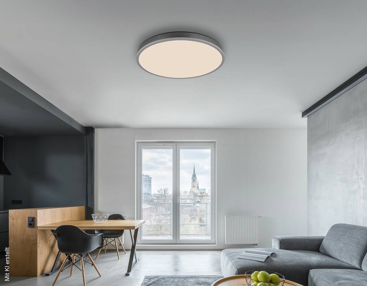 GLOBO LED-Deckenleuchte DORO 416080AD4R-CCT Opal silber Aluminium MDF H/D: ca. 8,5x60 cm 1 Brennstellen