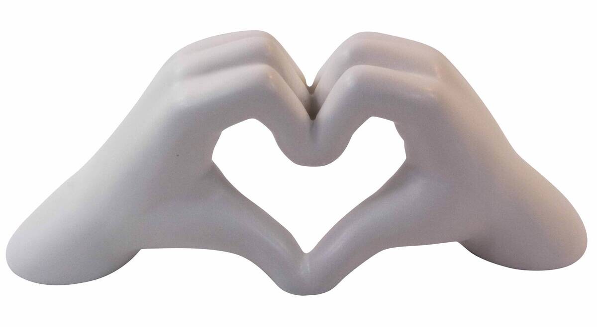 Glas-Art Deko-Figur weiß Keramik