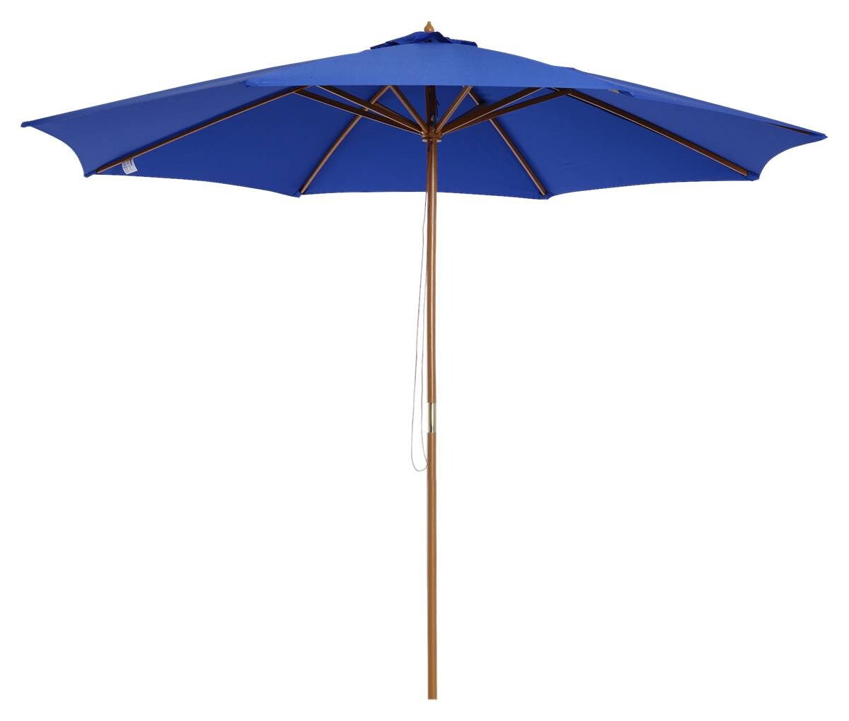 Outsunny Sonnenschirm blau Holz H/D: ca. 270x300 cm