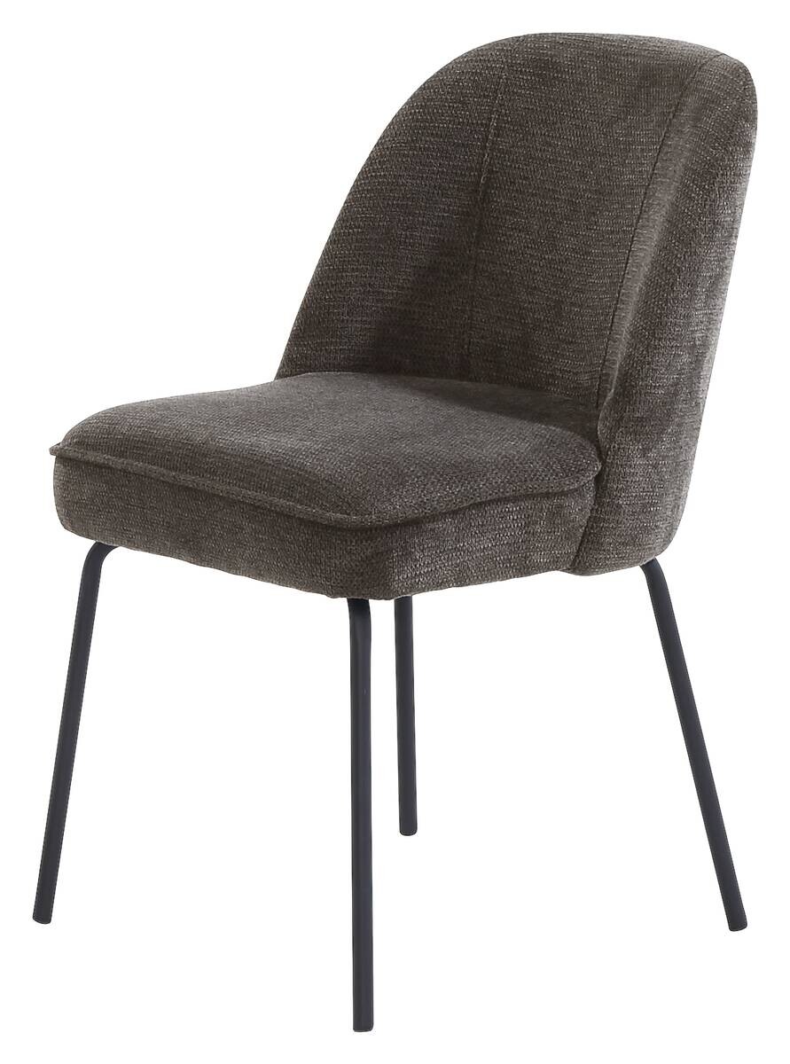 Stuhl dunkelgrau Webstoff B/H/T: ca. 50x83x63 cm