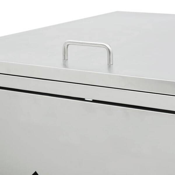 Mülltonnenbox silber B/H/L: ca. 78x115x276 cm