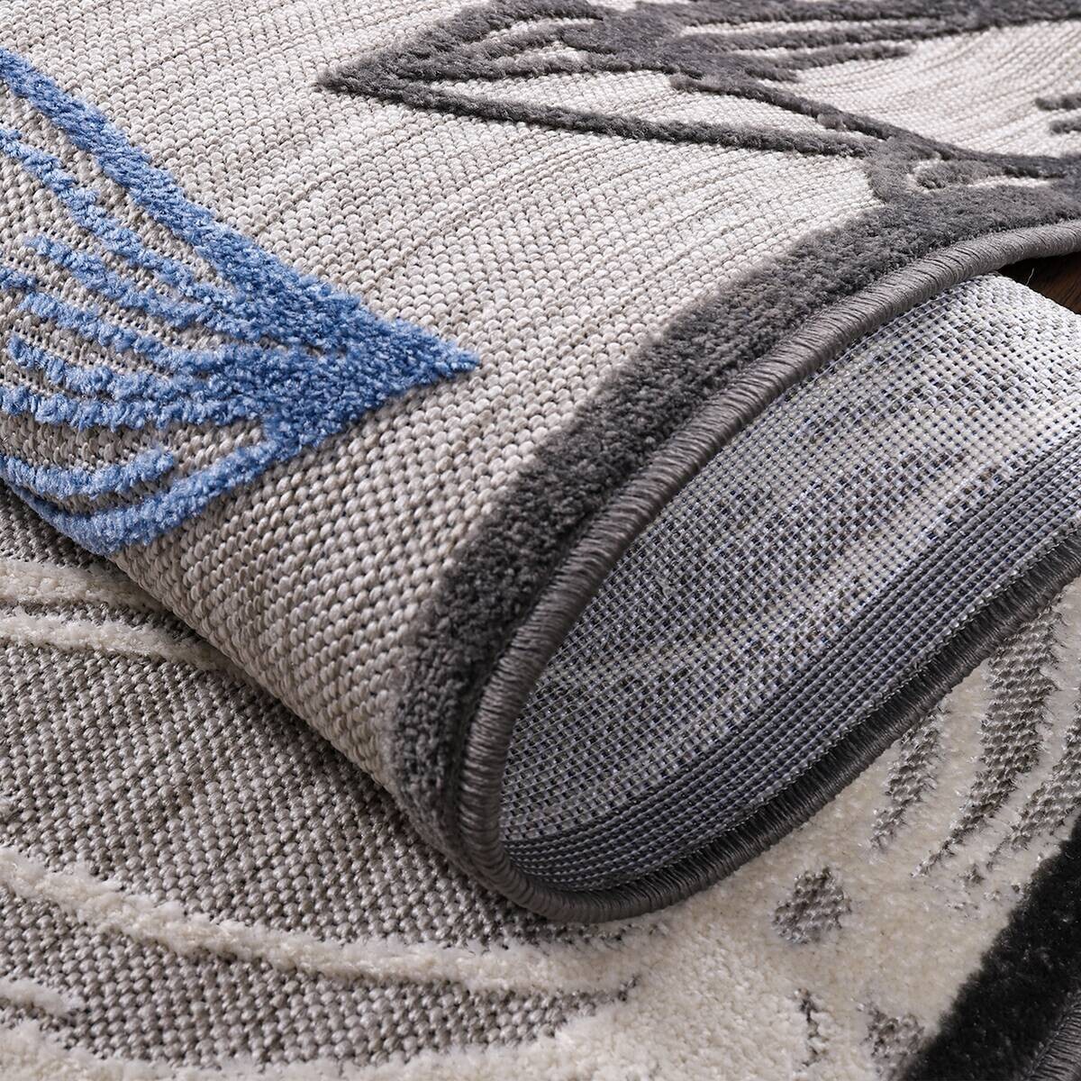 Sanat Outdoorteppich FLORAL grau B/L: ca. 200x290 cm