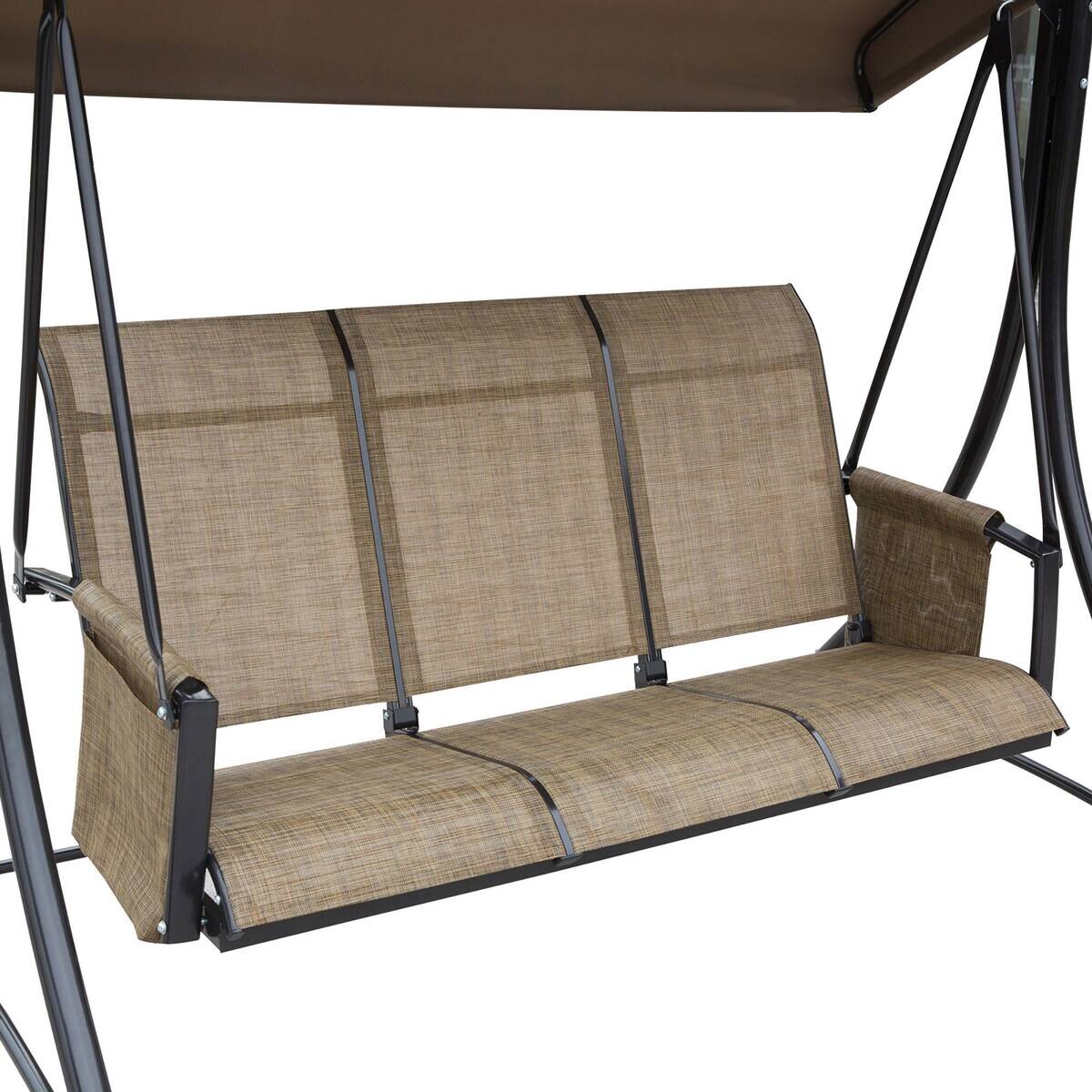 Outsunny Hollywoodschaukel braun Polyester B/H/L: ca. 128x172x196 cm