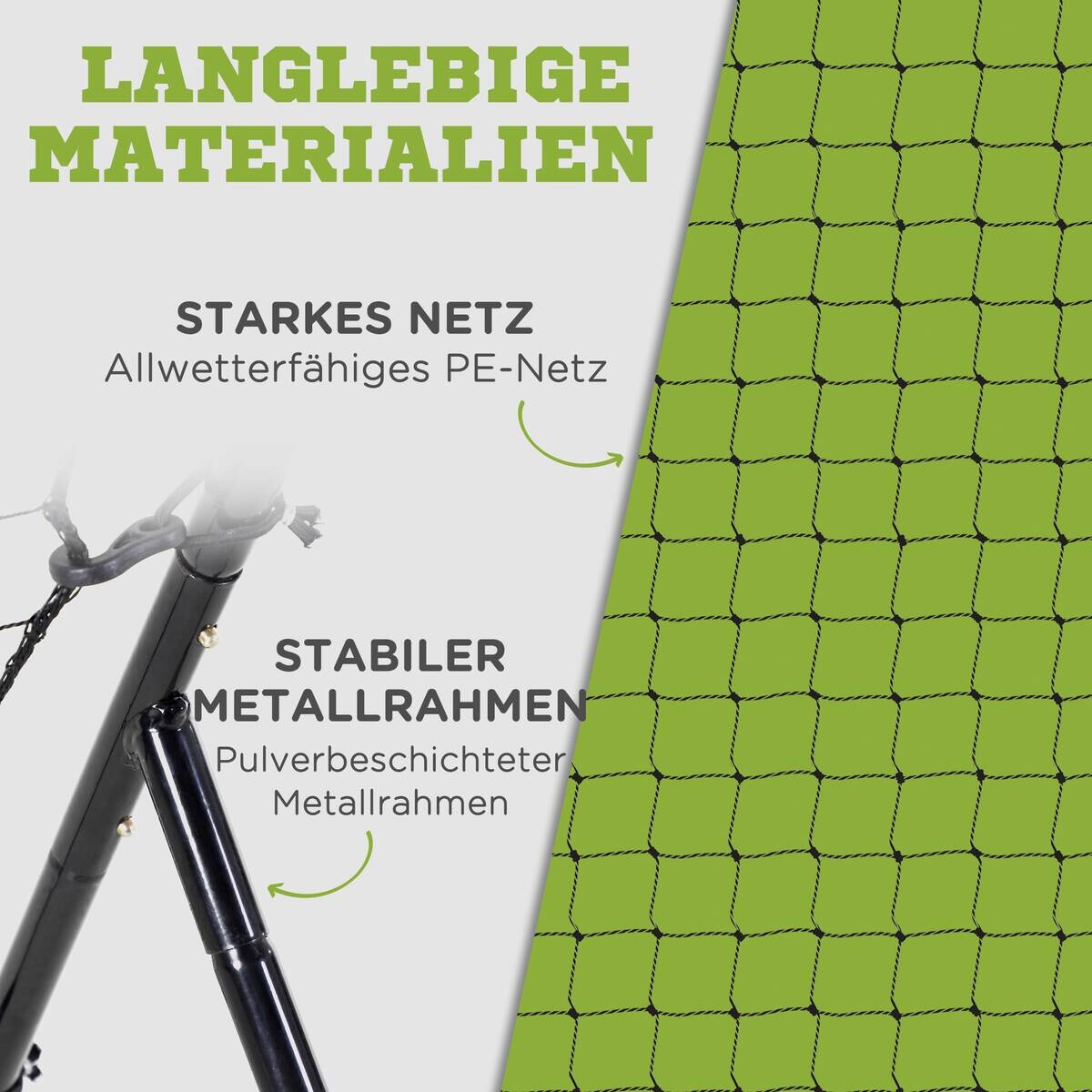 HOMCOM Rebounder schwarz Polyethylen B/H/L: ca. 90x174x123 cm