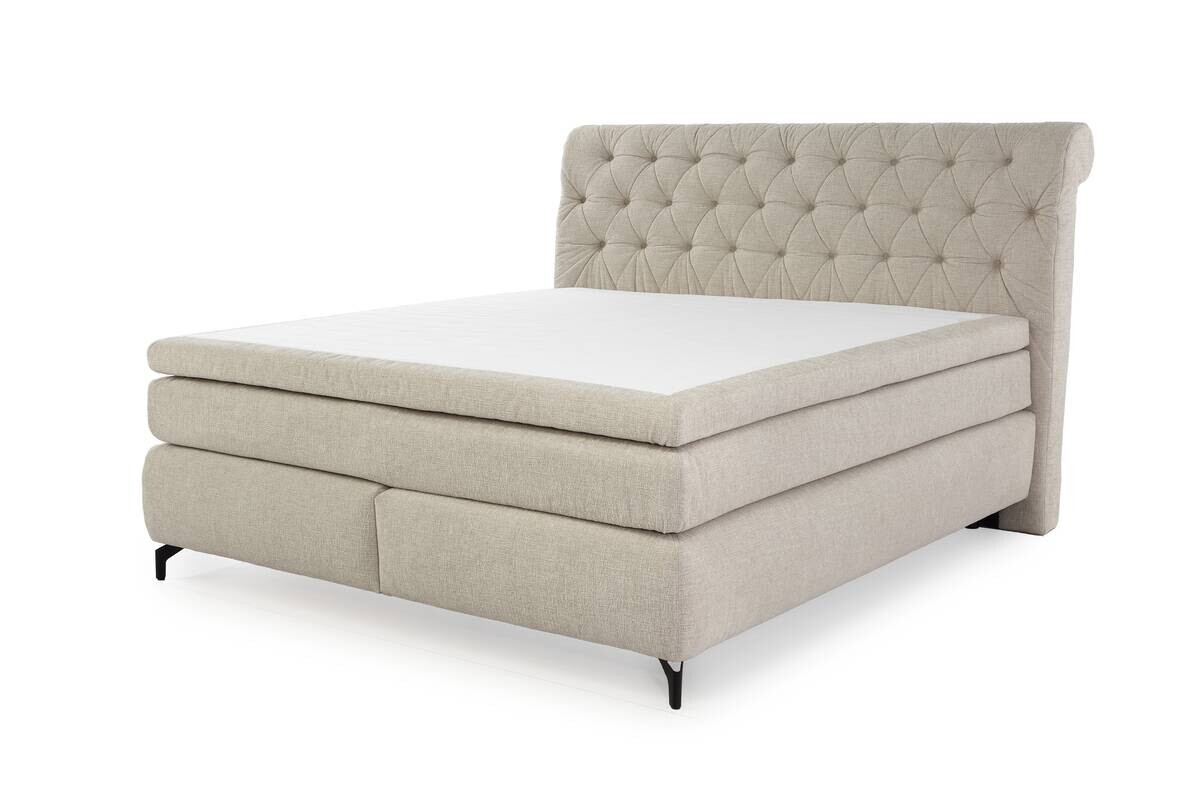 Boxspringbett beige Liegefläche B/L: ca. 180x200 cm