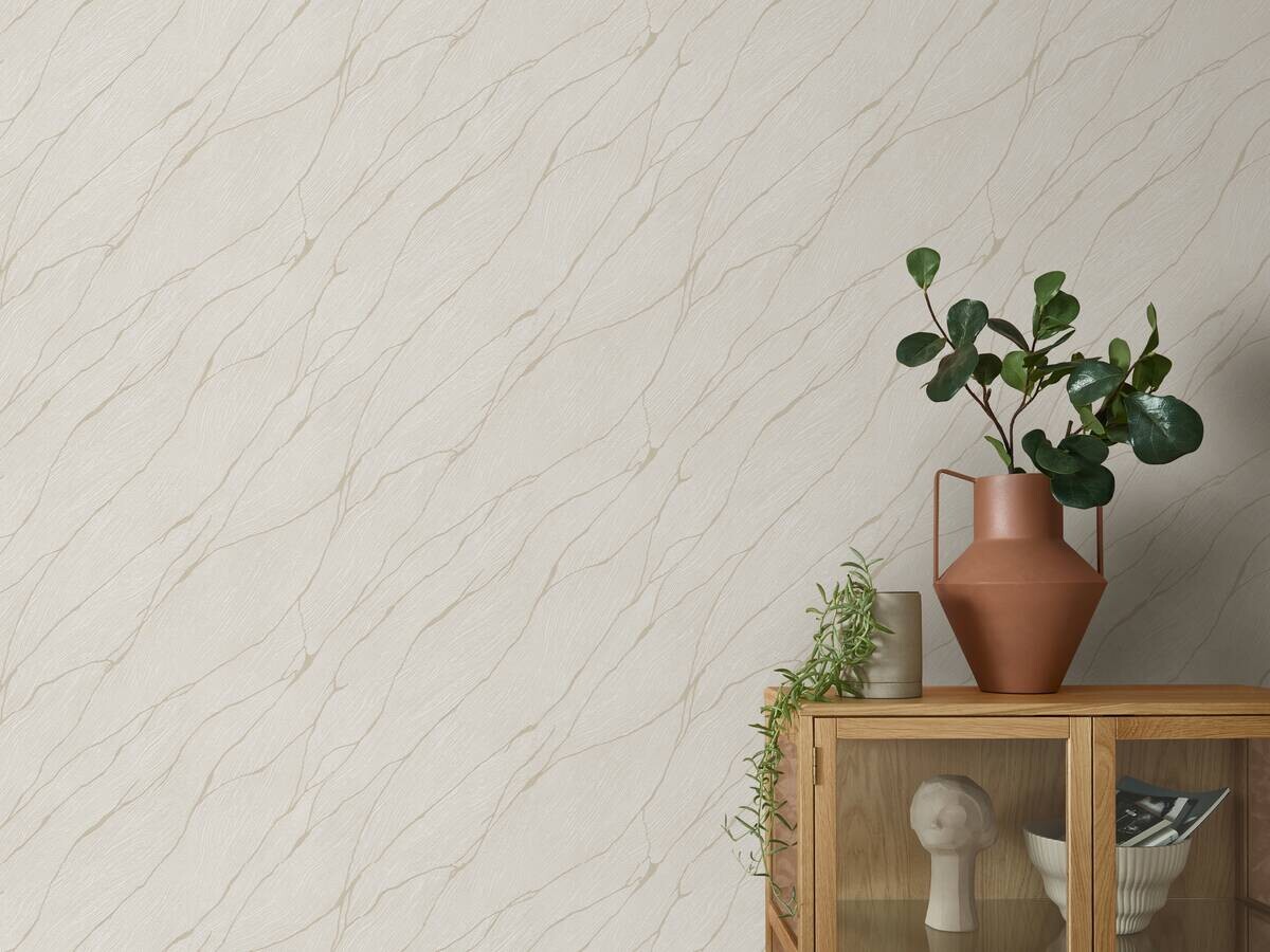 Erismann Vliestapete Marmoroptik hellbraun B/L: ca. 53x1005 cm