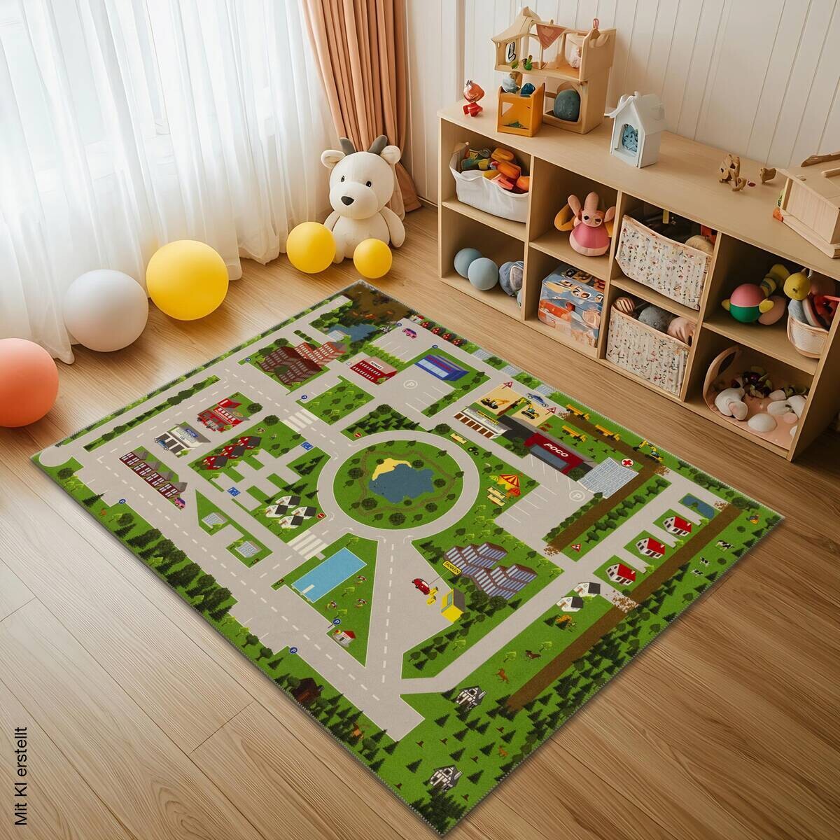 Kinderteppich Spielstraße Multi T/L: ca. 160x120 cm