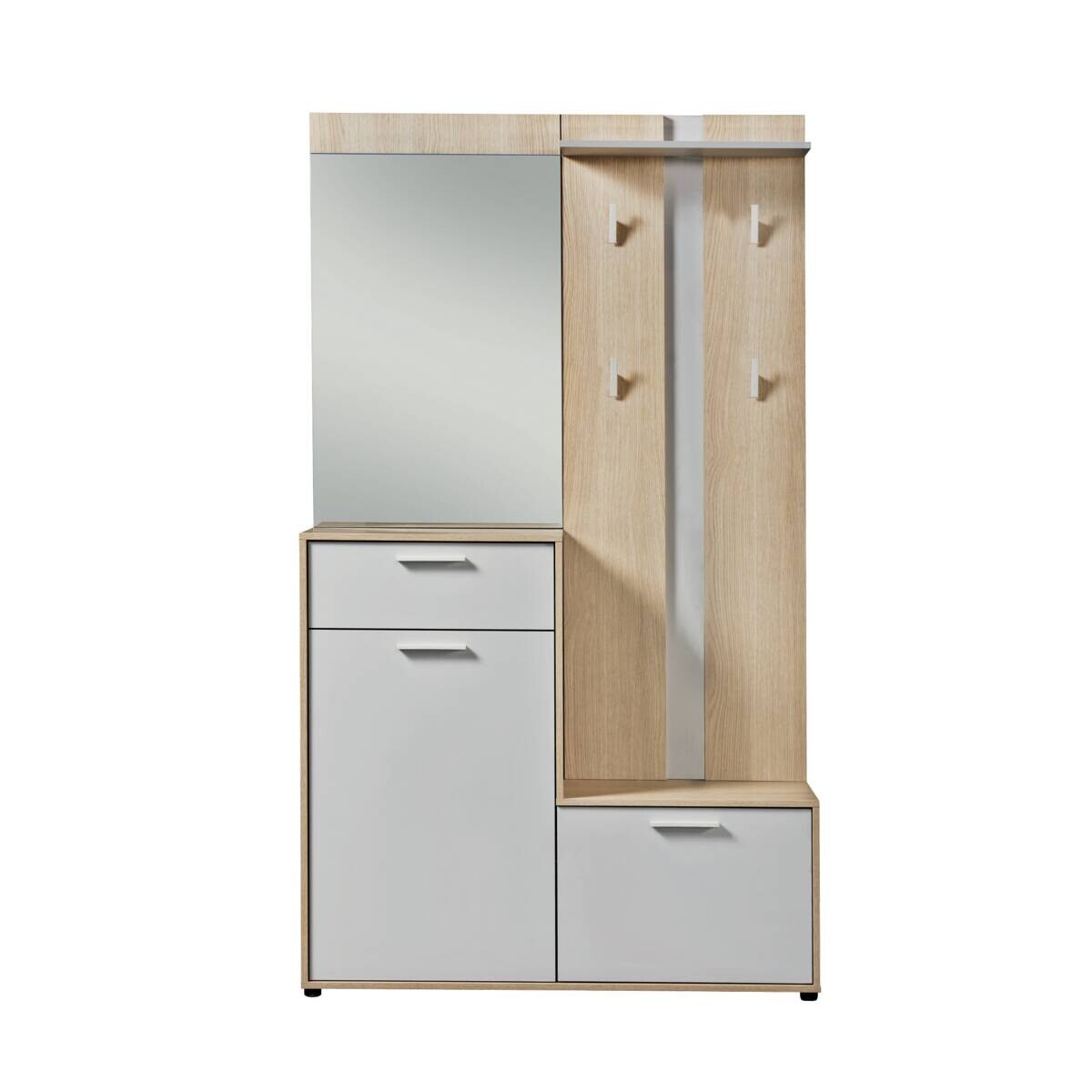 Kompaktgarderobe Borneo Eiche Nachbildung Eiche Kaschmirgrau Nachbildung B/H/T: ca. 112x197x35 cm