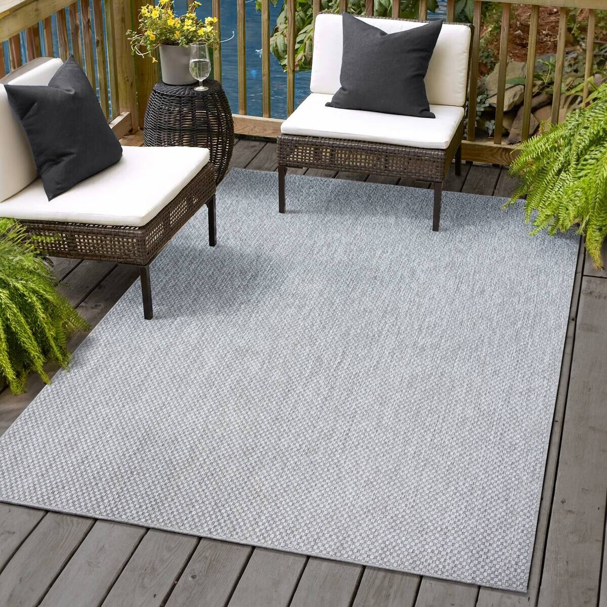 Sanat Outdoorteppich MELISSA grau B/L: ca. 120x170 cm