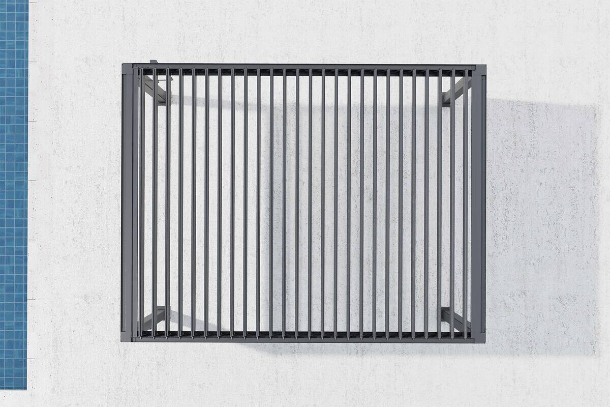 Pergola anthrazit Aluminium B/H/L: ca. 300x256x393 cm