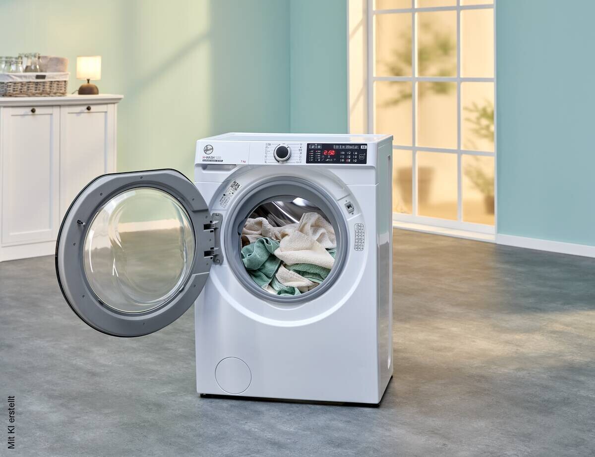 Hoover Waschmaschine HW4 37XMBB/1-S weiß B/H/T: ca. 60x85x46 cm ca. 7 kg