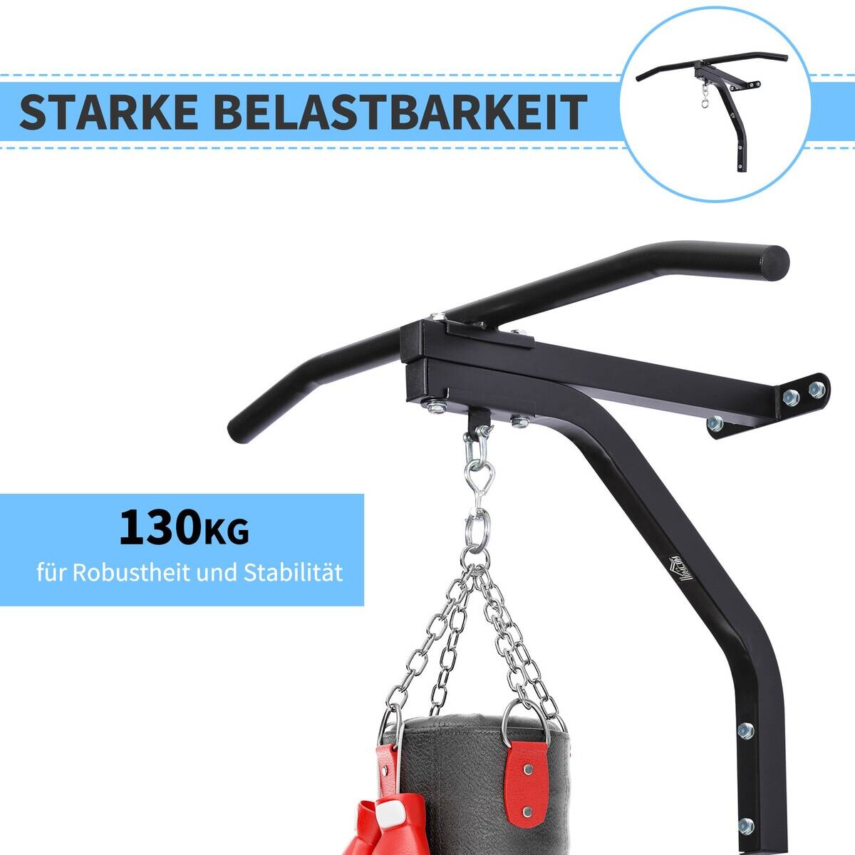 HOMCOM Fitness-Zubehör schwarz Edelstahl B/H/L: ca. 47x93x51 cm