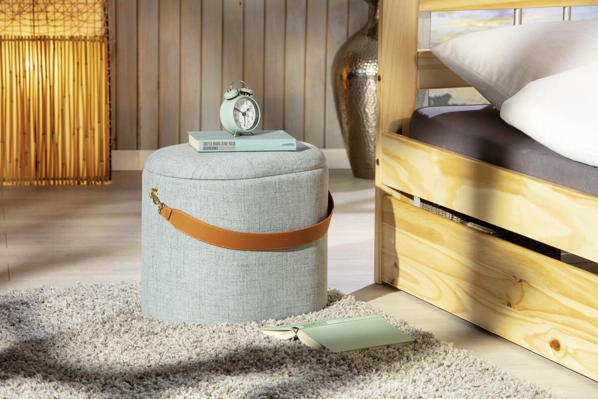 Inter Link Hocker Dilia dunkelgrau MDF B/H/T: ca. 42x36x30 cm