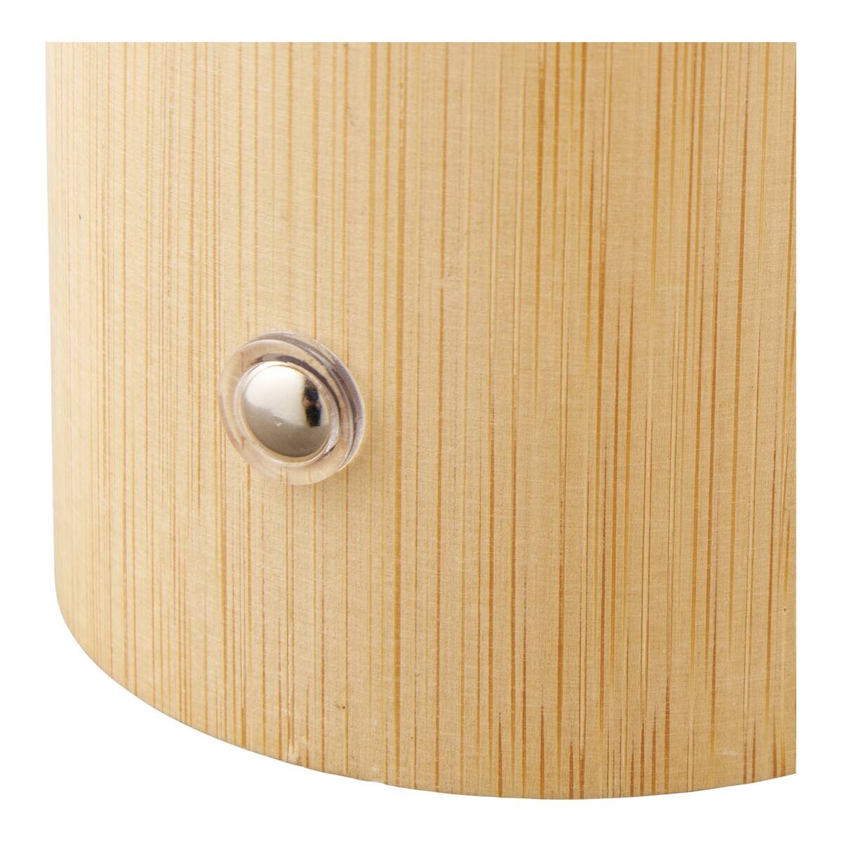 Housenordic Tischleuchte Stafford natur weiß Metall Bambus B/H/L: ca. 13,5x18x13,5 cm