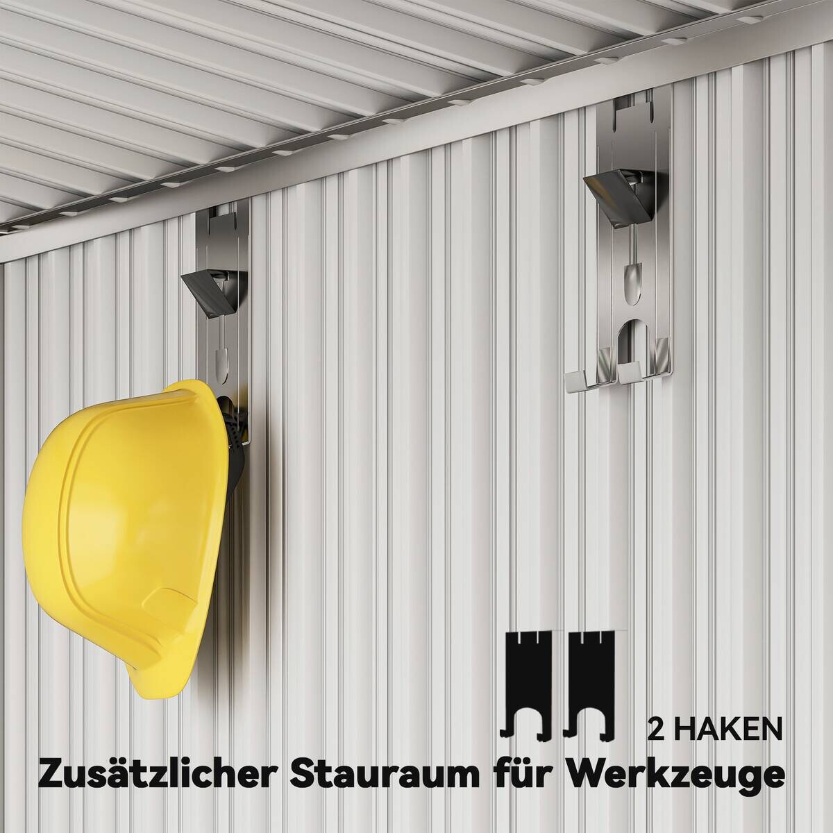 Outsunny Gerätehaus dunkelgrau B/H/L: ca. 122x182x195 cm