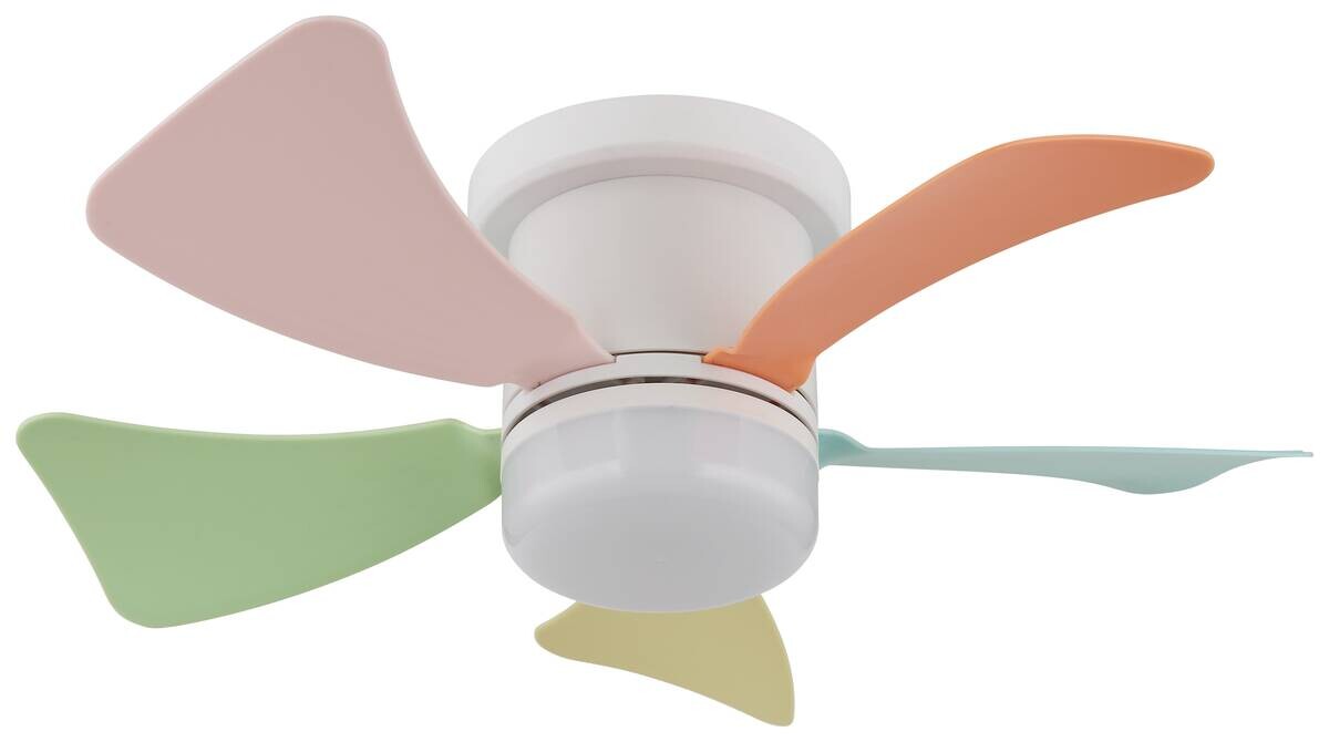 GLOBO Deckenventilator bunt weiß Opal H/D: ca. 13x40,6 cm max. 10 W